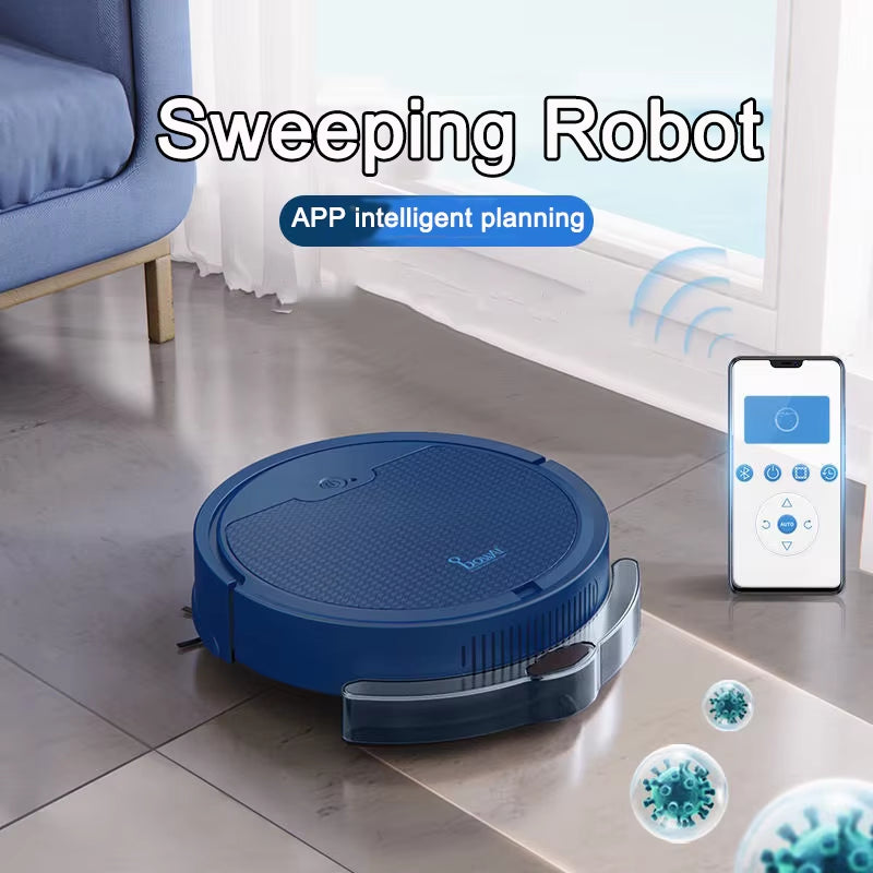 Bowai 3 in 1 Smart Sweeping Robot Home Mini Sweeper Sweeping and Vacuuming Wireless Vacuum Cleaner Sweeping Robots for Home Use