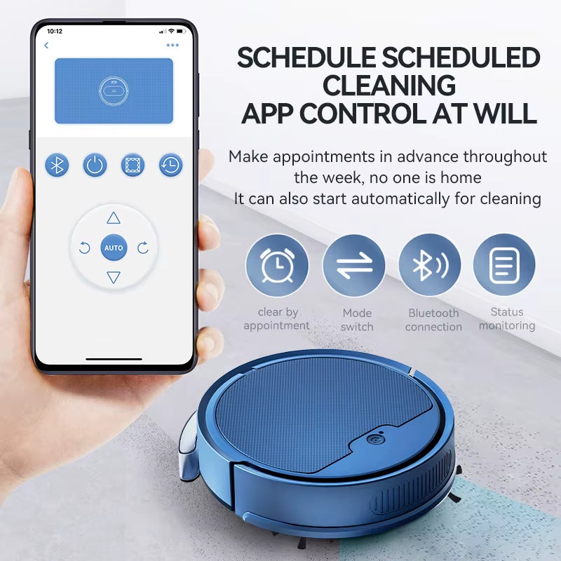 Bowai 3 in 1 Smart Sweeping Robot Home Mini Sweeper Sweeping and Vacuuming Wireless Vacuum Cleaner Sweeping Robots for Home Use