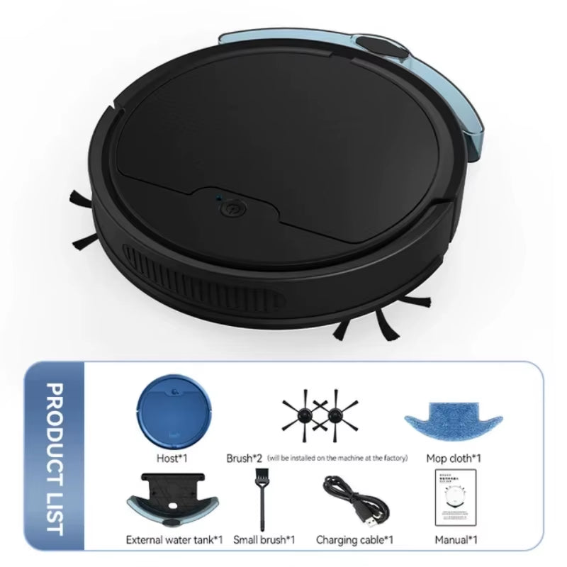 Bowai 3 in 1 Smart Sweeping Robot Home Mini Sweeper Sweeping and Vacuuming Wireless Vacuum Cleaner Sweeping Robots for Home Use